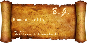 Bammer Jella névjegykártya